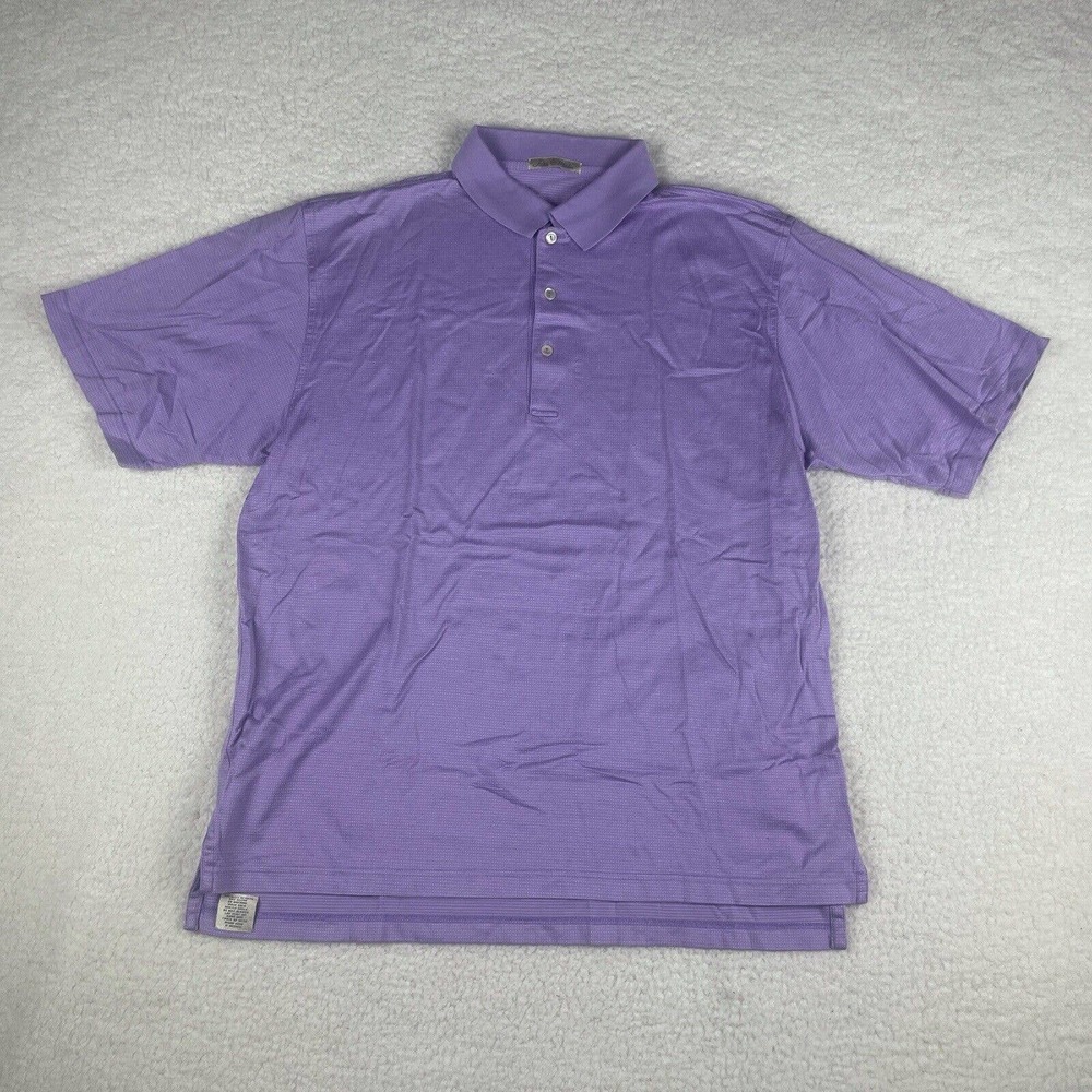 Peter Millar Purple Lavendar Polo Golf Shirt Large